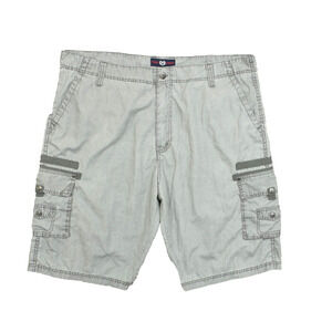 Phat Farm Men's Size 42 Cargo Shorts Loose Fit Stone Wash Gray Cotton